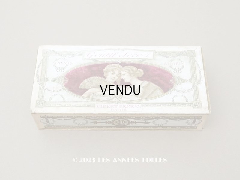 画像1: アンティーク ソープボックス パウダーピンク GENTIL SECRET AVON SURFIN - VIBERT FRERES PARIS -