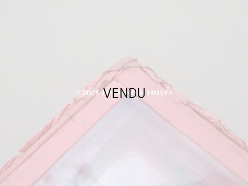 画像11: アンティーク リボンワークのガラスケース オールドローズ色 ジュエリーケース