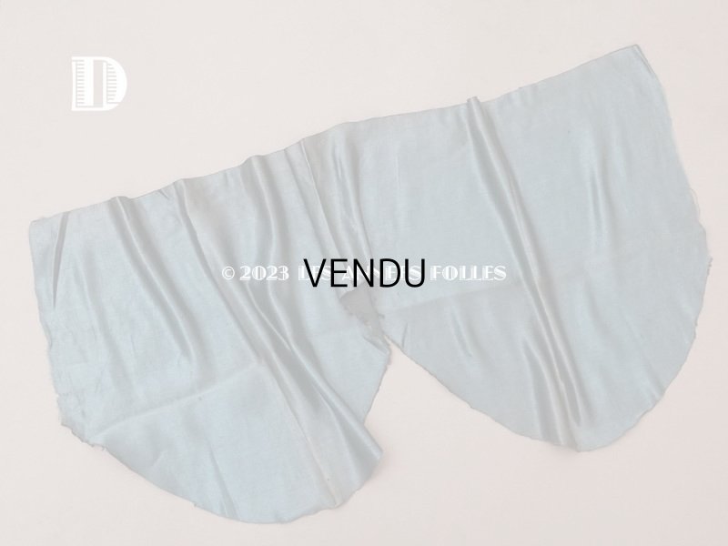 画像5: 18世紀 アンティーク シルクサテンのファブリック 7点セット サフィレット色