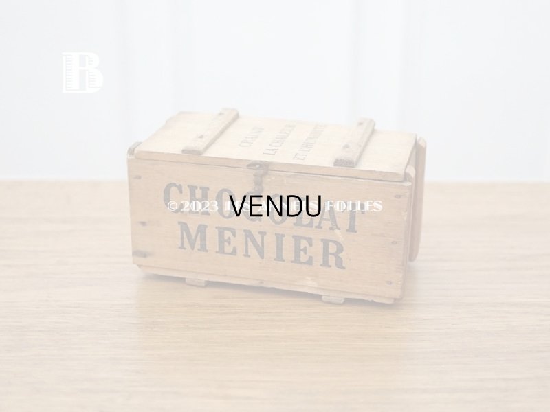画像8: 【クリスマスセール2023対象外】アンティーク ショコラムニエの木箱 - CHOCOLAT MENIER -