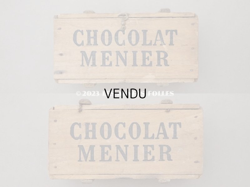 画像9: 【クリスマスセール2023対象外】アンティーク ショコラムニエの木箱 - CHOCOLAT MENIER -