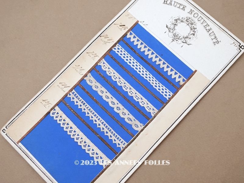 画像1: 19世紀　アンティーク 手編みのレースのサンプラー 