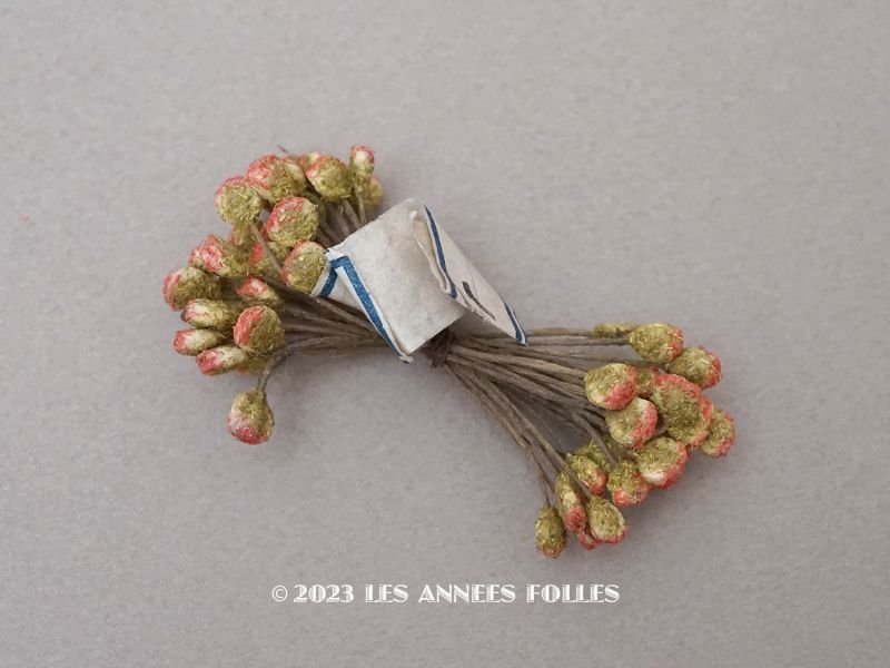 画像1: アンティーク ペップ 布花用 花芯 ピンク＆カーキ