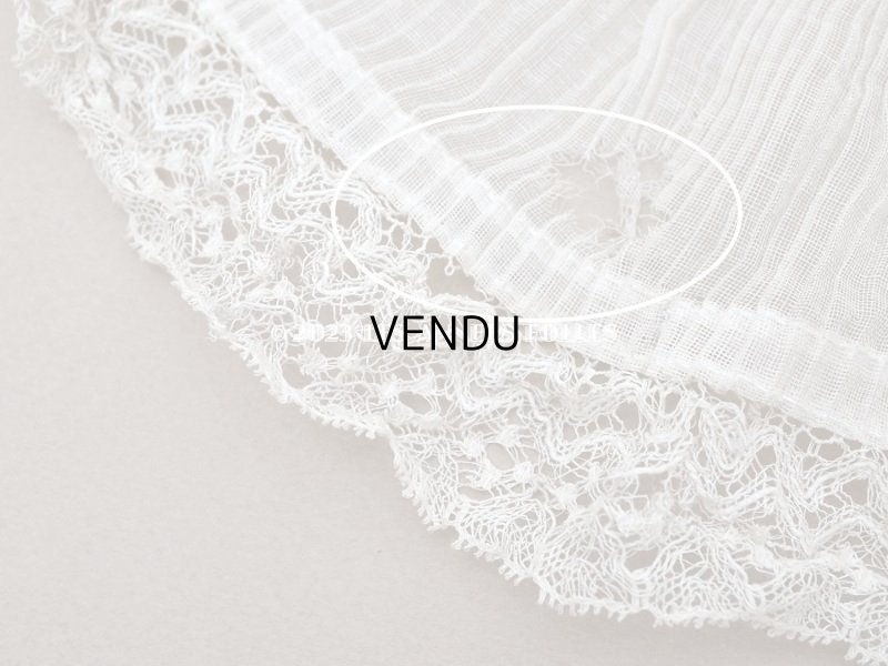 画像9: 【クリスマスセール2023対象外】1900年代 アンティーク ドレスの裾  レース付きプリーツ  1.9m 幅10cm コットンオーガンジー