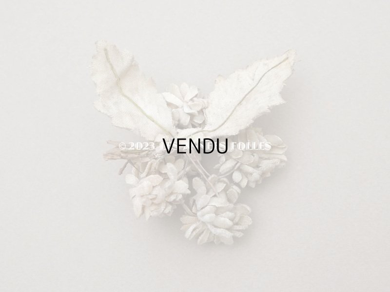 画像5: 【クリスマスセール2023対象外】アンティーク ベルベットの布花　オフホワイト