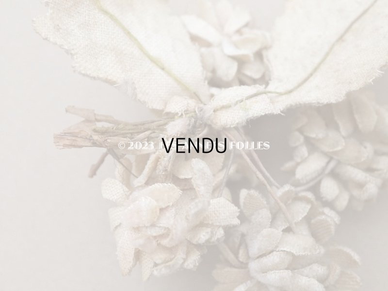 画像6: 【クリスマスセール2023対象外】アンティーク ベルベットの布花　オフホワイト