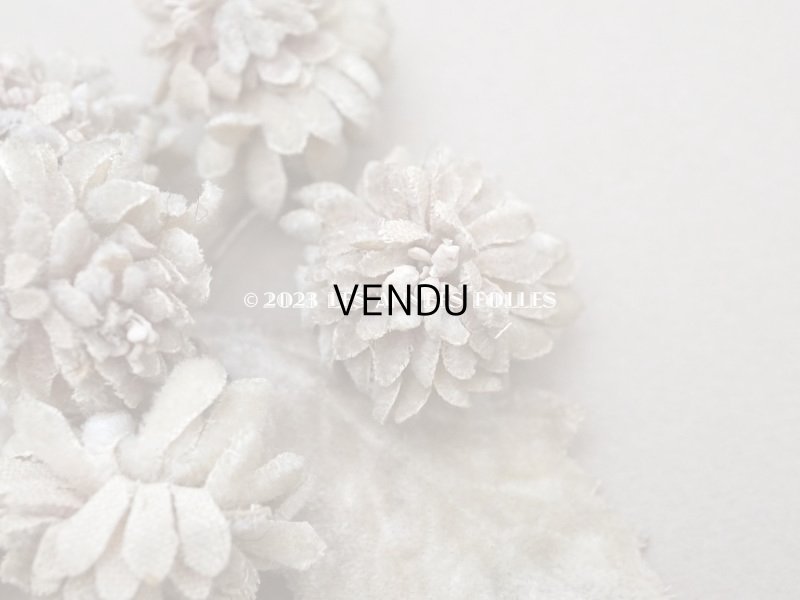 画像3: 【クリスマスセール2023対象外】アンティーク ベルベットの布花　オフホワイト