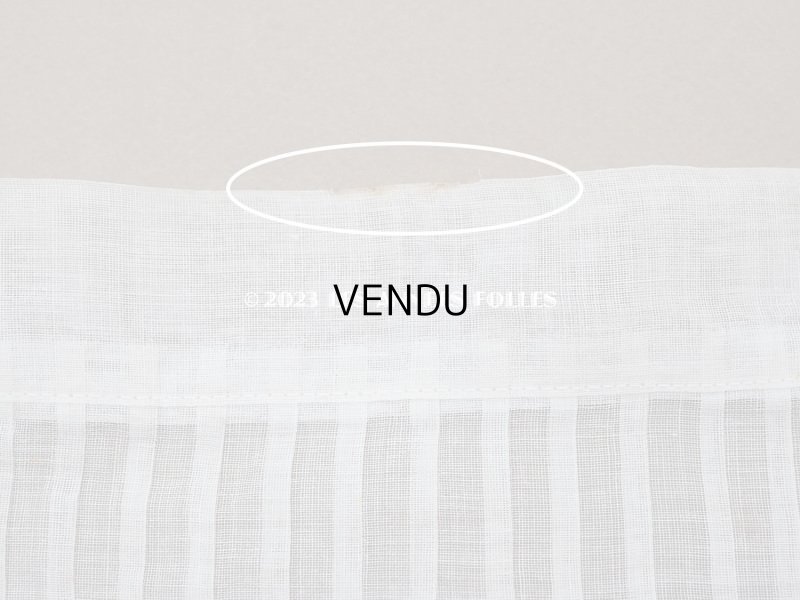 画像11: 【クリスマスセール2023対象外】1900年頃 アンティーク ドレスの裾  幅広 レース付きプリーツ  3.1m 幅21.5cm コットンオーガンジー