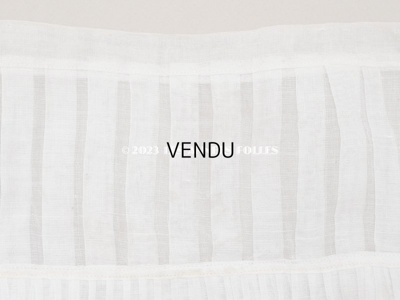 画像10: 【クリスマスセール2023対象外】1900年頃 アンティーク ドレスの裾  幅広　レース付きプリーツ 2.65m 幅17.5cm　コットンオーガンジー