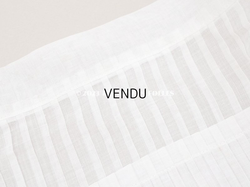 画像4: 【クリスマスセール2023対象外】1900年頃 アンティーク ドレスの裾  幅広 レース付きプリーツ  3.1m 幅21.5cm コットンオーガンジー