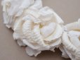 画像7: アンティーク シルクサテン 薔薇の布花のティアラ 花冠  エクリュ＆オフホワイト