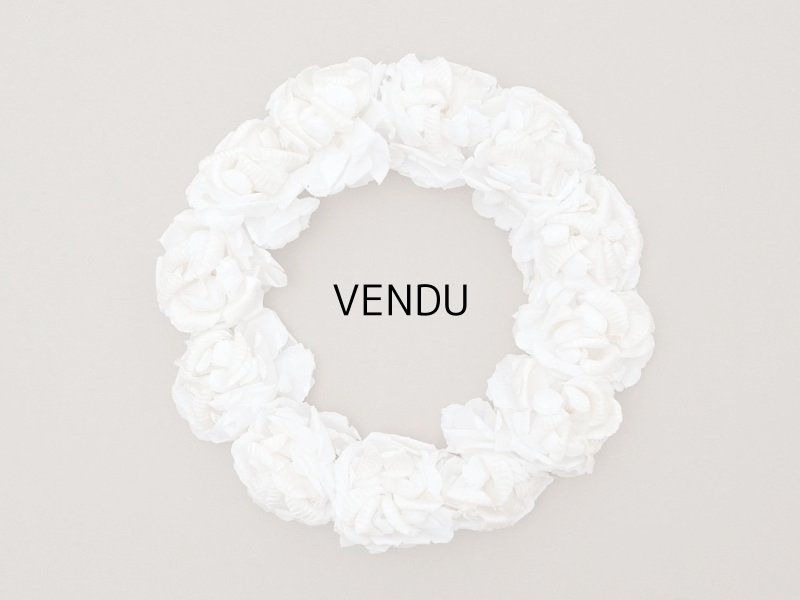 画像3: アンティーク シルクサテン 薔薇の布花のティアラ 花冠  エクリュ&オフホワイト