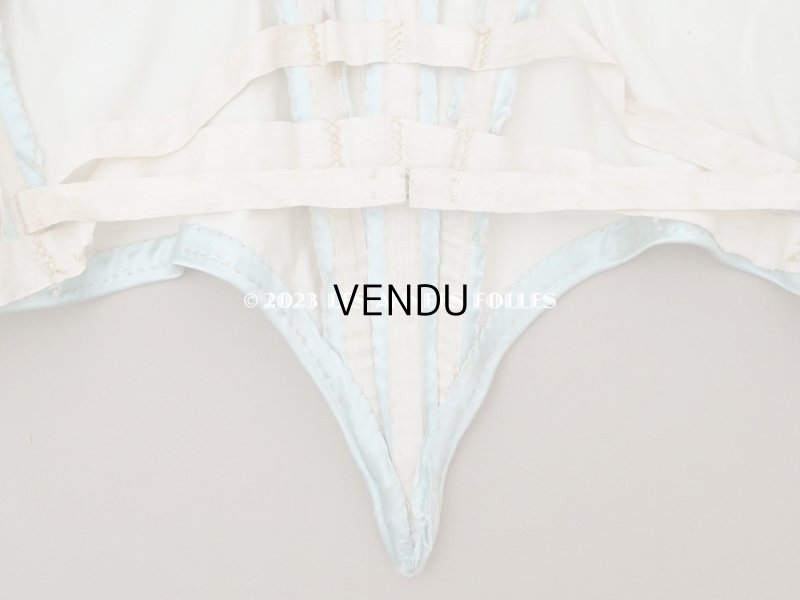 画像13: 【クリスマスセール2023対象外】1900年頃 アンティーク 少女のコルサージュ パウダーブルーグリーンのシルクサテン