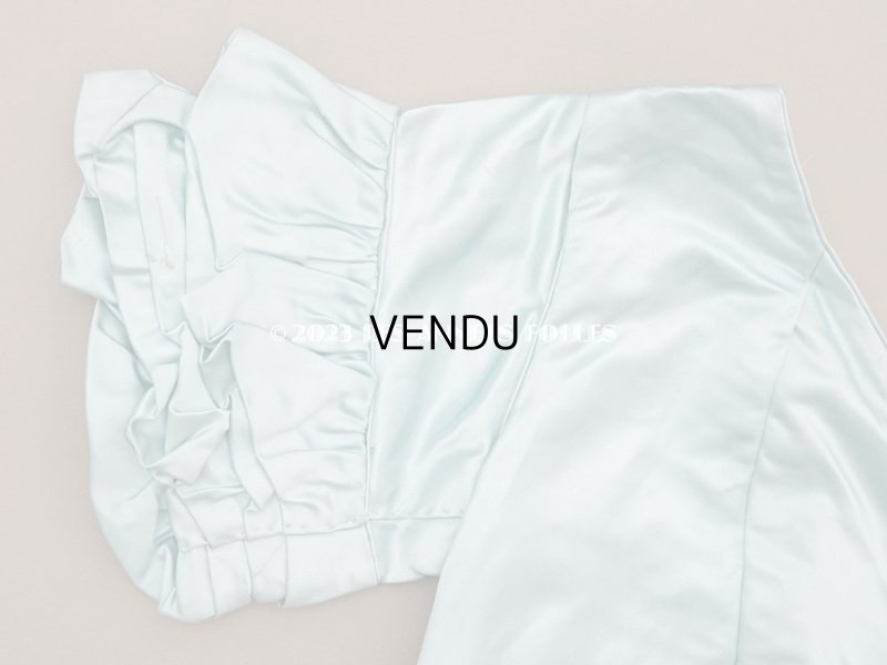 画像5: 【クリスマスセール2023対象外】1900年頃 アンティーク 少女のコルサージュ パウダーブルーグリーンのシルクサテン