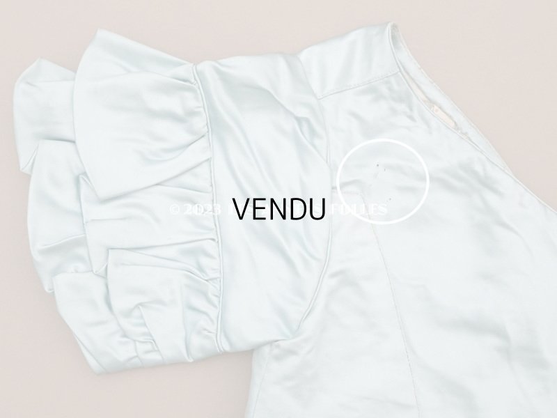 画像10: 【クリスマスセール2023対象外】1900年頃 アンティーク 少女のコルサージュ パウダーブルーグリーンのシルクサテン