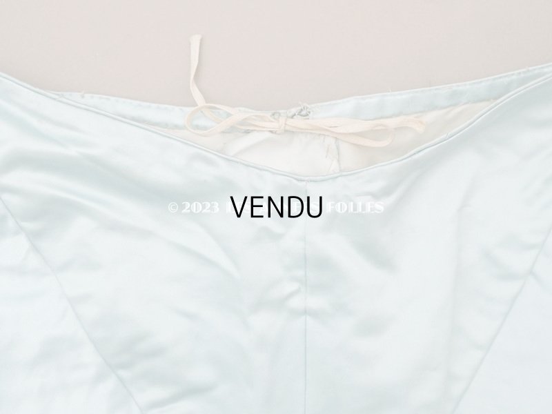 画像3: 【クリスマスセール2023対象外】1900年頃 アンティーク 少女のコルサージュ パウダーブルーグリーンのシルクサテン