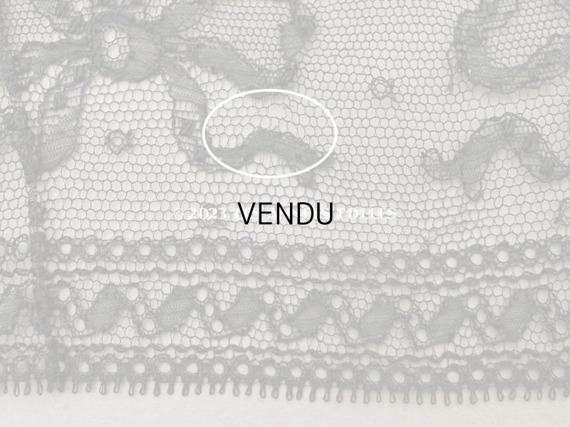 画像8: 【クリスマスセール2023対象外】1900年頃 アンティーク 幅広 リボン柄　シャンティイレース  17cm幅  1.75m〜2.5m