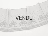 【クリスマスセール2023対象外】1900年頃 アンティーク 幅広 リボン柄　シャンティイレース  17cm幅  1.75m〜2.5m