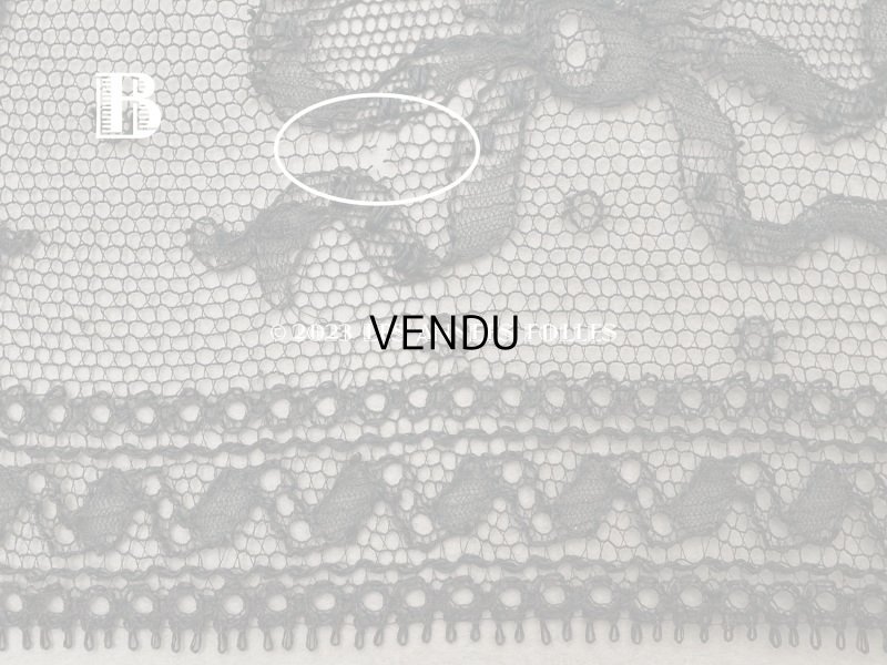 画像9: 【クリスマスセール2023対象外】1900年頃 アンティーク 幅広 リボン柄　シャンティイレース  17cm幅  1.75m〜2.5m