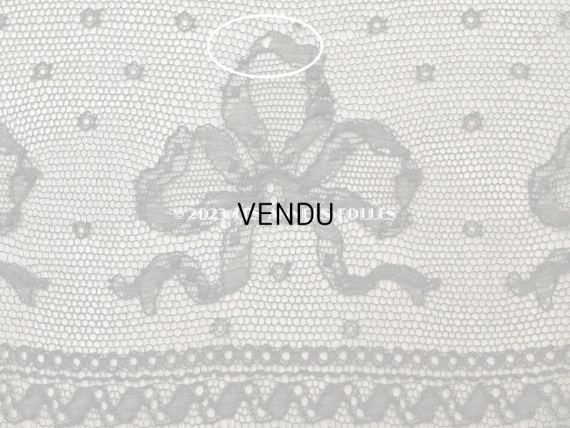 画像7: 【クリスマスセール2023対象外】1900年頃 アンティーク 幅広 リボン柄　シャンティイレース  17cm幅  1.75m〜2.5m