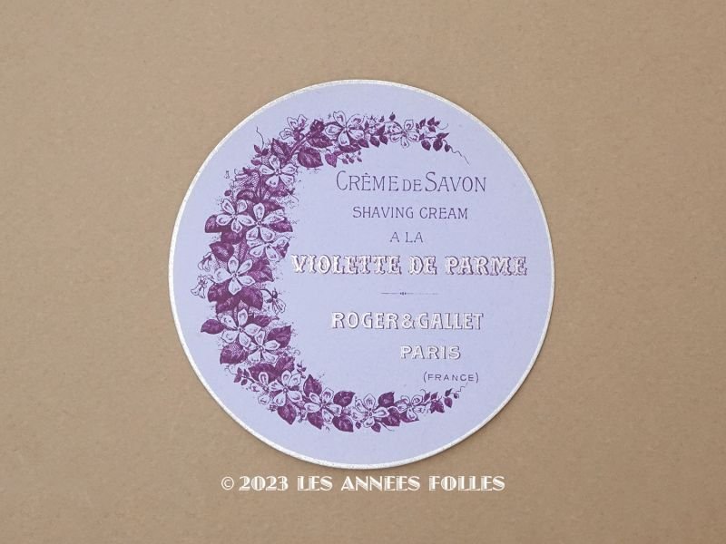 画像1: アンティーク ソープボックスのラベル CREME DE SAVON A LA VIOLETTES DE PARME - ROGER&GALLET -