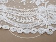 画像8: アンティーク  王冠紋章＆イニシャルの刺繍入り 結婚式のハンカチ アプリカシオン・アングルテール (ボビンレース)　