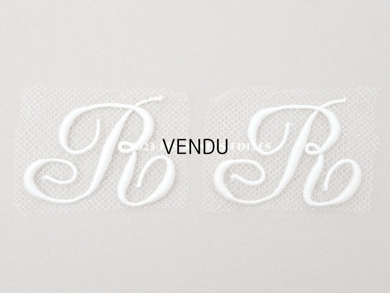 画像7:  アンティーク  箱付き イニシャル モノグラム N3【R】6ピース- IDEAL BRODERIE-