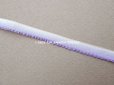画像3: 19世紀末 アンティーク 極細　シルク製 フリル付トリム  6mm幅 薄紫  (3)