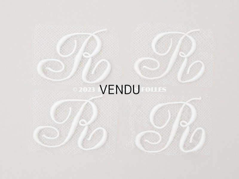 画像6:  アンティーク  箱付き イニシャル モノグラム N3【R】6ピース- IDEAL BRODERIE-