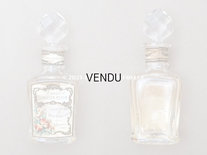 画像7: アンティーク 香水瓶　パウダーピンクのラベル　ESSENCE GIROFLEE FLEUR - AU BON MARCHE -