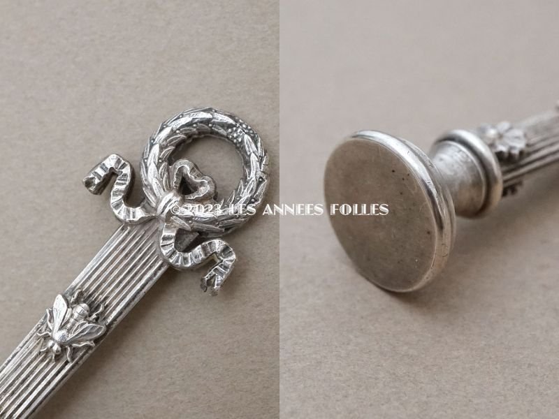 画像7: アンティーク レタリングセット 月桂冠&蜂＆マーガレット インク瓶＆ペン軸 & シーリングスタンプ ＆ レターオープナー & ペーパーナイフ