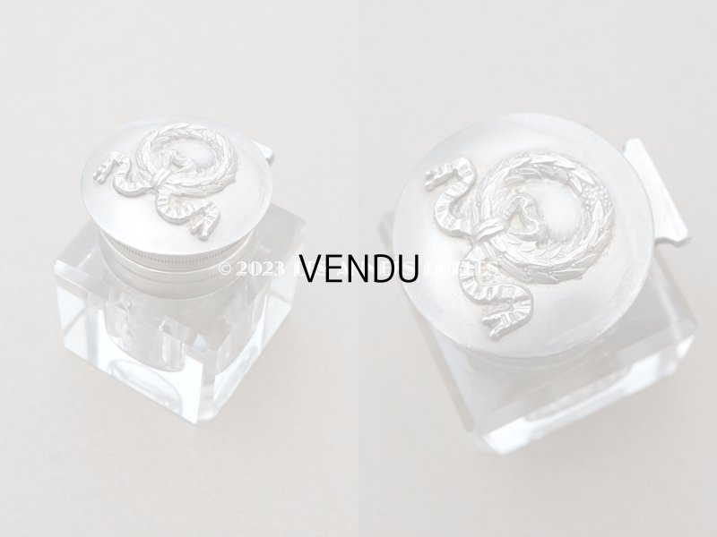画像4: アンティーク レタリングセット 月桂冠&蜂＆マーガレット インク瓶＆ペン軸 & シーリングスタンプ ＆ レターオープナー & ペーパーナイフ