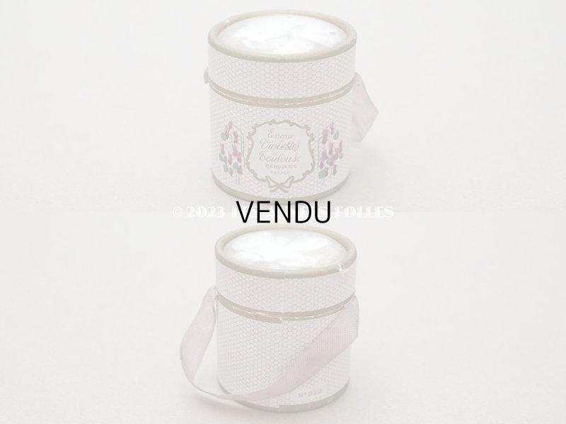 画像3: アンティーク 白菫の布花付き とても小さな菫のパフュームボックス & ボトル  ESSENCE VIOLETTES DE TOULOUSE - BERDOUES FRANCE -