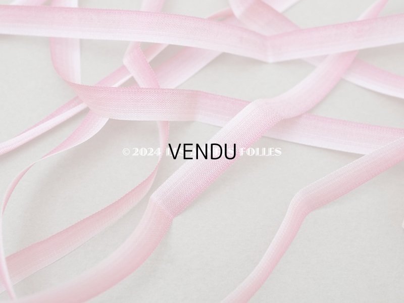画像2: アンティーク  リボン刺繍 & ロココトリム用 シルク製リボン 2.75m 6mm幅 ピンク 