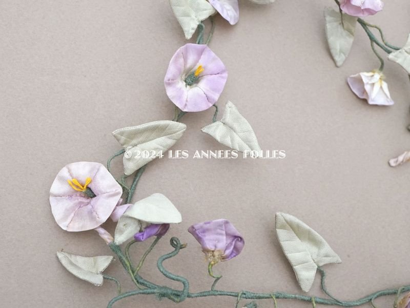 画像4: アンティーク 朝顔の布花のリース 