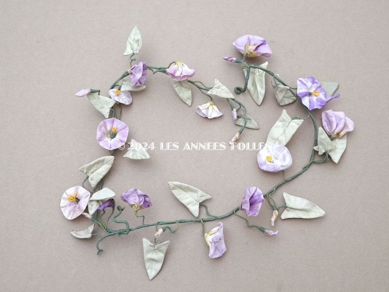 画像2: アンティーク 朝顔の布花のリース 