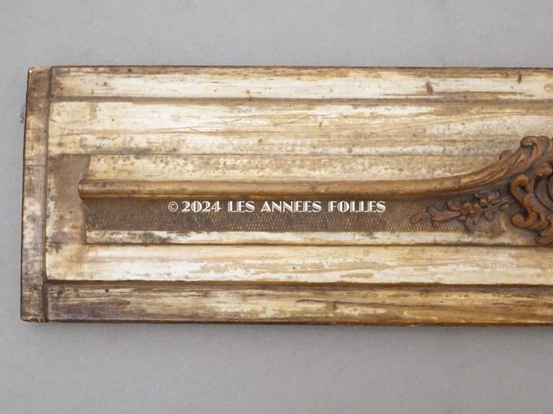 画像3: ＊蚤の市＊アンティーク 木製 ミラーフレームのサンプル ロカイユ装飾 55×13.5cm