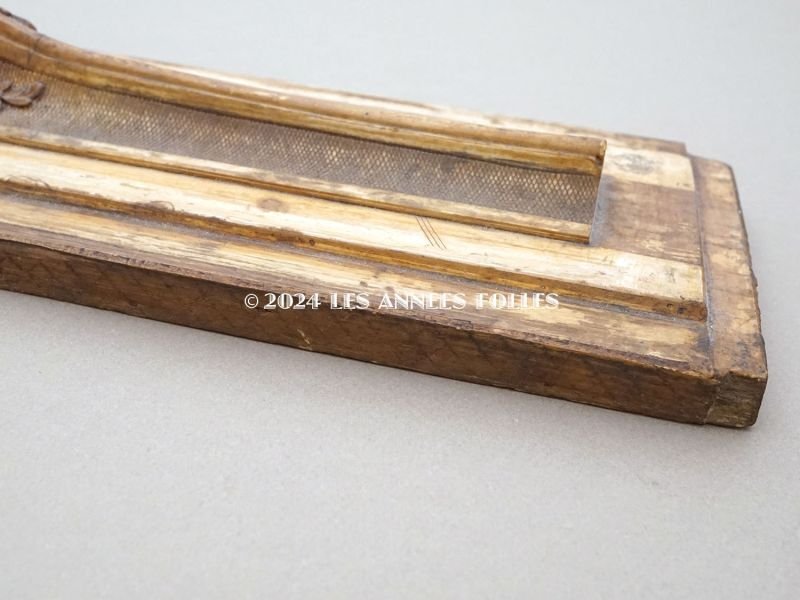 画像7: ＊蚤の市＊アンティーク 木製 ミラーフレームのサンプル ロカイユ装飾 55×13.5cm