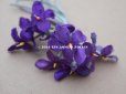 画像3: アンティーク 菫の布花 シルクサテン　深紫 (3)