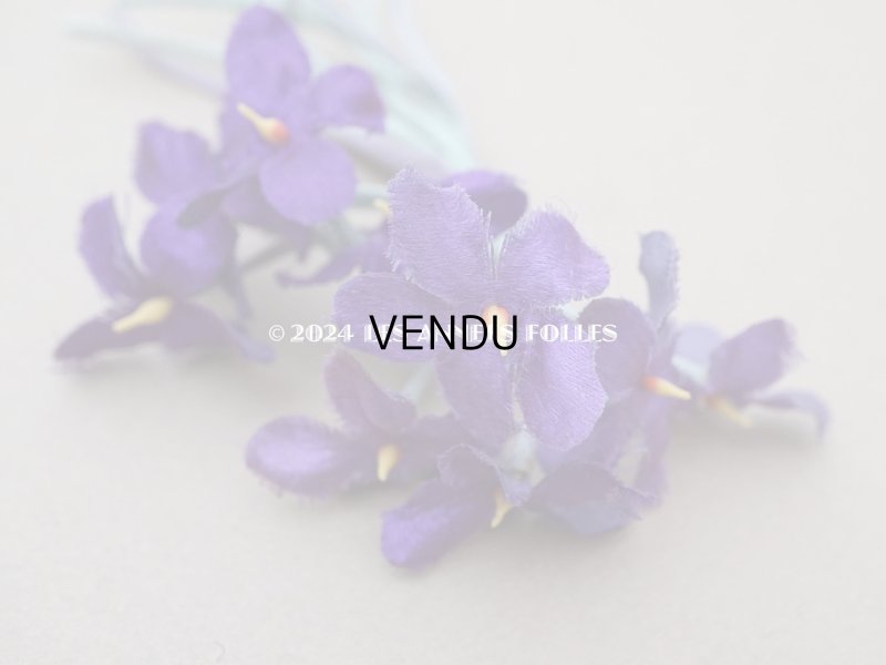 画像3: アンティーク 菫の布花 シルクサテン　深紫