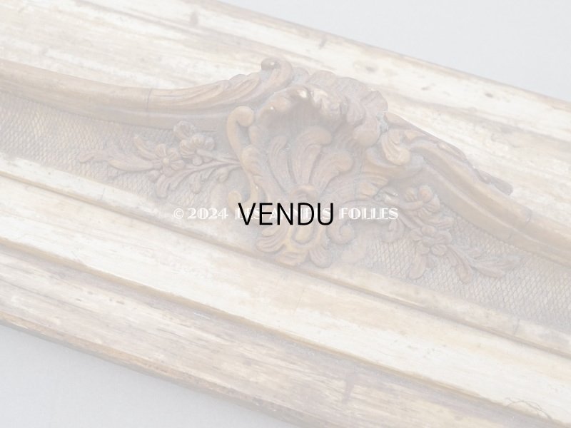 画像5: ＊蚤の市＊アンティーク 木製 ミラーフレームのサンプル ロカイユ装飾 55×13.5cm