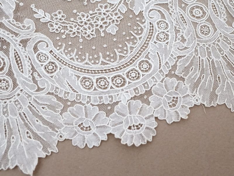 画像7: 【セール対象外】【クーポン対象外】19世紀末  アンティーク 幅広18.6cm ポワンドローズ ニードルレース 2.27m『ポワン・ド・ガーズ』『ポワン・ド・ローズ』 