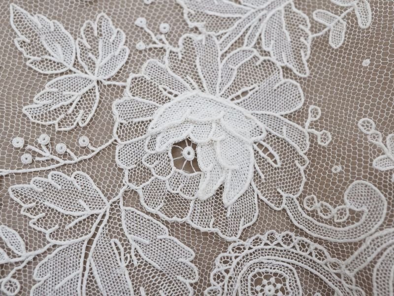 画像5: 【セール対象外】【クーポン対象外】19世紀末  アンティーク 幅広18.6cm ポワンドローズ ニードルレース 2.27m『ポワン・ド・ガーズ』『ポワン・ド・ローズ』 