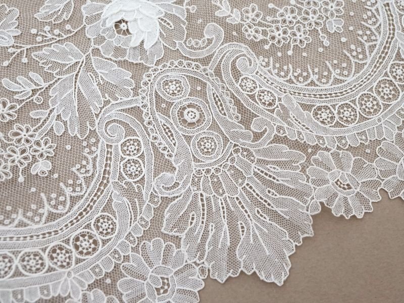 画像6: 【セール対象外】【クーポン対象外】19世紀末  アンティーク 幅広18.6cm ポワンドローズ ニードルレース 2.27m『ポワン・ド・ガーズ』『ポワン・ド・ローズ』 