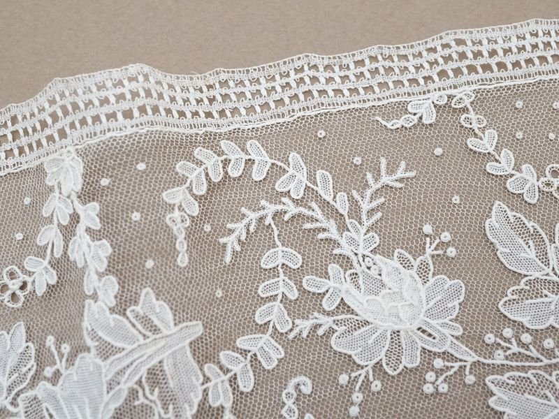 画像9: 【セール対象外】【クーポン対象外】19世紀末  アンティーク 幅広18.6cm ポワンドローズ ニードルレース 2.27m『ポワン・ド・ガーズ』『ポワン・ド・ローズ』 