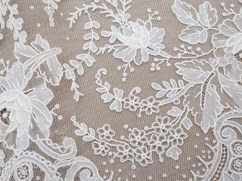 画像8: 【セール対象外】【クーポン対象外】19世紀末  アンティーク 幅広18.6cm ポワンドローズ ニードルレース 2.27m『ポワン・ド・ガーズ』『ポワン・ド・ローズ』 