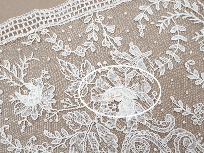 画像10: 【セール対象外】【クーポン対象外】19世紀末  アンティーク 幅広18.6cm ポワンドローズ ニードルレース 2.27m『ポワン・ド・ガーズ』『ポワン・ド・ローズ』 