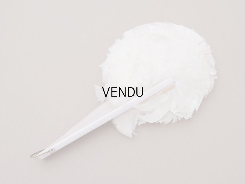 画像8: 1900年頃 アンティーク ファン パウダーピンクのフェザー 