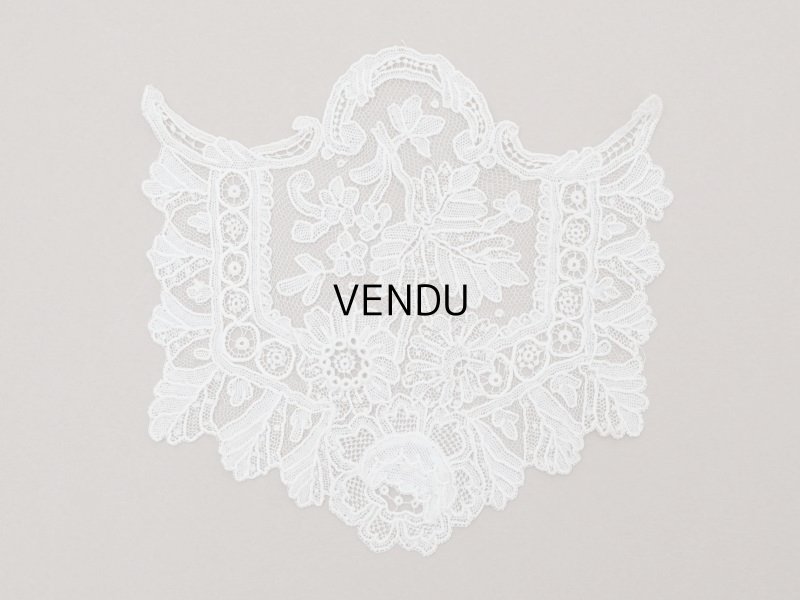 画像3: 19世紀末 アンティーク ポワンドローズの アプリケーション 2点セット『ポワン・ド・ガーズ』『ポワン・ド・ローズ』