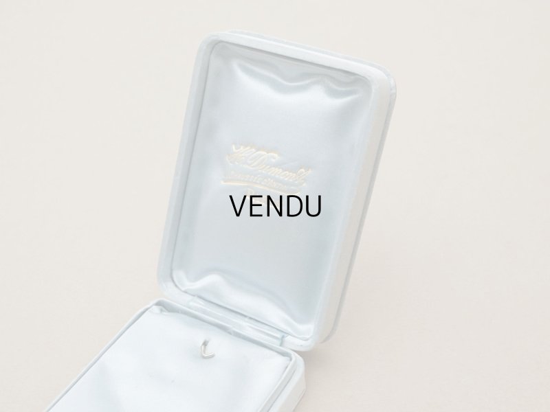 画像8: 1900年頃 アンティーク シルクサテンのジュエリーボックス 金彩のイニシャル入り パウダーブルー